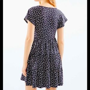 Urban Outfitters Julia Dress is black with white flowers